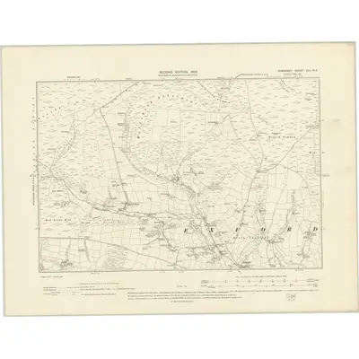 1902 Map of Somerset XLV.NE, 1903 Print