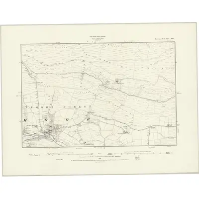 1887 Map of Somerset XLV.NW, 1888 Print