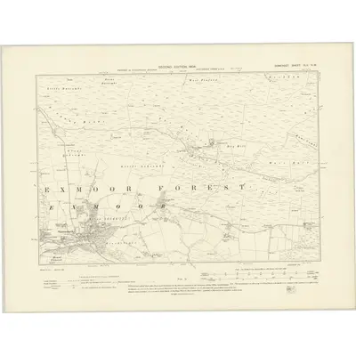 1902 Map of Somerset XLV.NW, 1904 Print