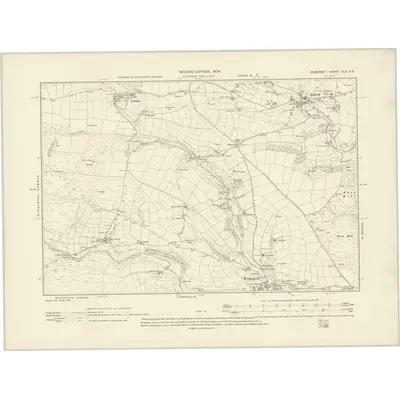 1902 Map of Somerset XLV.SE, 1904 Print