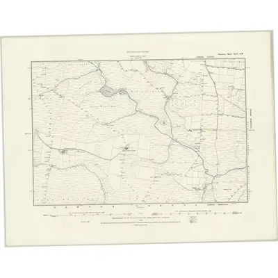 1887 Map of Somerset XLV.SW, 1888 Print