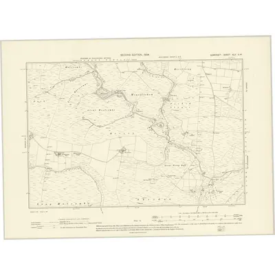 1902 Map of Somerset XLV.SW, 1904 Print