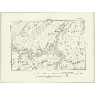 1887 Map of Somerset XLVI.NE, 1889 Print