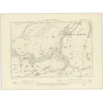1902 Map of Somerset XLVI.NE, 1903 Print