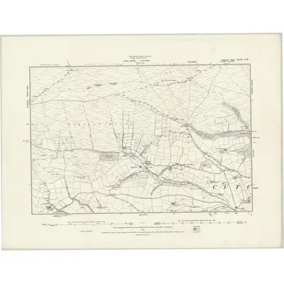 1887 Map of Somerset XLVI.NW, 1889 Print
