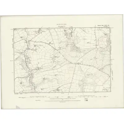 1887 Map of Somerset XLVI.SE, 1889 Print