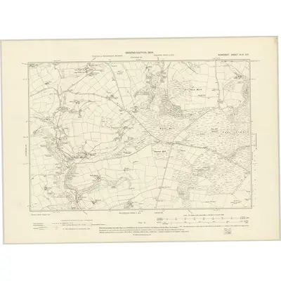 1902 Map of Somerset XLVI.SE, 1904 Print