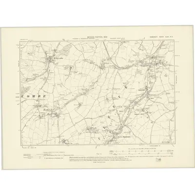 1902 Map of Somerset XLVII.NE, 1904 Print