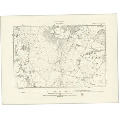 1887 Map of Somerset XLVII.NW, 1888 Print