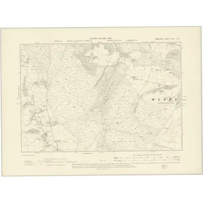 1902 Map of Somerset XLVII.NW, 1904 Print