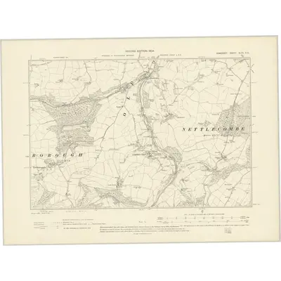 1902 Map of Somerset XLVII.SE, 1904 Print