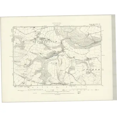 1887 Map of Somerset XLVII.SW, 1888 Print