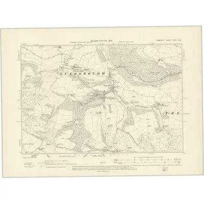 1902 Map of Somerset XLVII.SW, 1904 Print
