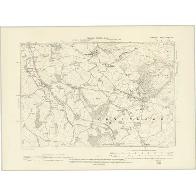 1902 Map of Somerset XLVIII.SE, 1904 Print