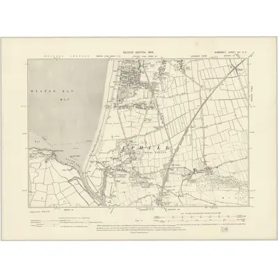 1902 Map of Somerset XVI.NE, 1904 Print