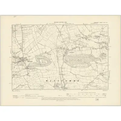 1902 Map of Somerset XVII.NE, 1904 Print