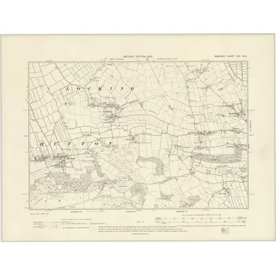 1902 Map of Somerset XVII.NW, 1903 Print
