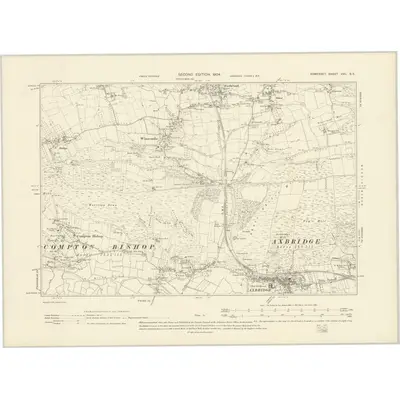1902 Map of Somerset XVII.SE, 1904 Print