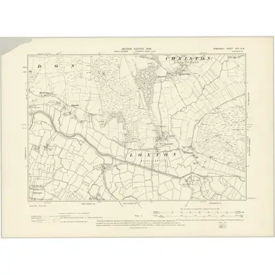 1902 Map of Somerset XVII.SW, 1904 Print