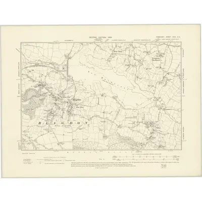 1902 Map of Somerset XVIII.NE, 1904 Print