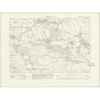 1929 Map of Somerset XVIII.NW, 1931 Print