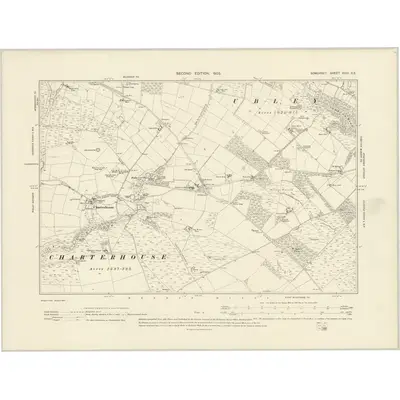 1902 Map of Somerset XVIII.SE, 1903 Print