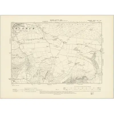 1902 Map of Somerset XVIII.SW, 1904 Print