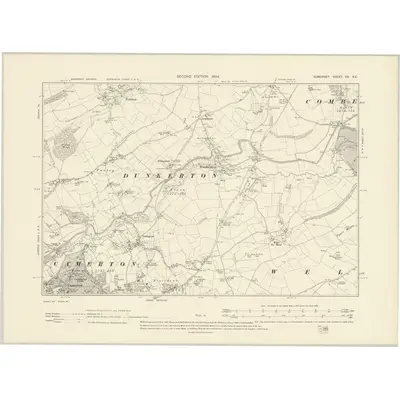 1902 Map of Somerset XX.NE, 1904 Print