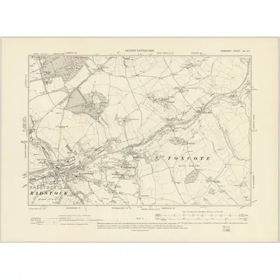 1902 Map of Somerset XX.SE, 1904 Print