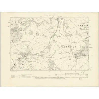 1902 Map of Somerset XXI.NW, 1904 Print