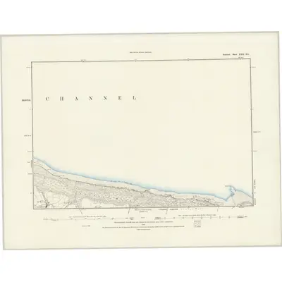 1887 Map of Somerset XXII.SE, 1888 Print