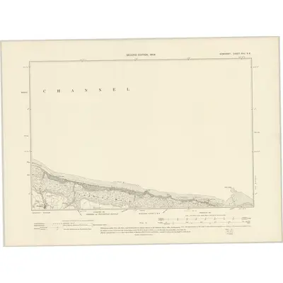 1902 Map of Somerset XXII.SE, 1904 Print