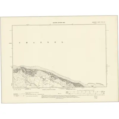 1902 Map of Somerset XXIII.SE, 1904 Print