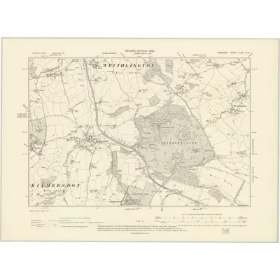 1902 Map of Somerset XXIX.NE, 1904 Print