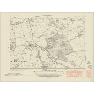 1938 Map of Somerset XXIX.NE, 1949 Print