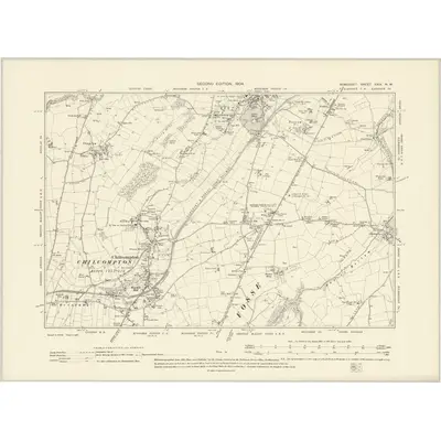 1902 Map of Somerset XXIX.NW, 1904 Print
