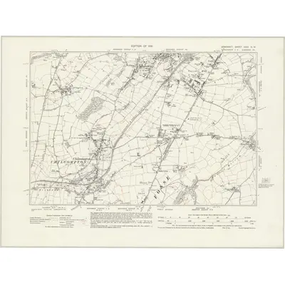 1929 Map of Somerset XXIX.NW, 1931 Print
