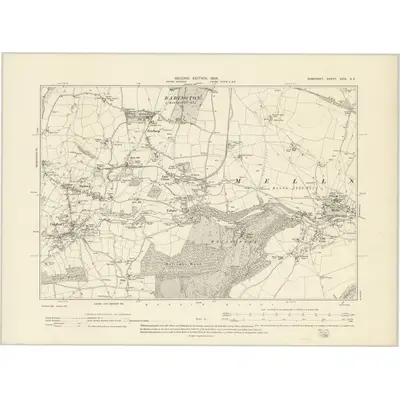1902 Map of Somerset XXIX.SE, 1904 Print