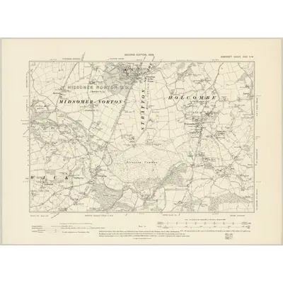 1902 Map of Somerset XXIX.SW, 1904 Print