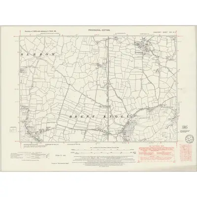 1936 Map of Somerset XXV.NE, 1949 Print