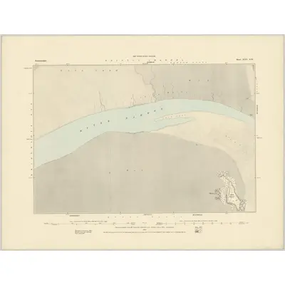 1884 Map of Somerset XXV.SW, 1885 Print