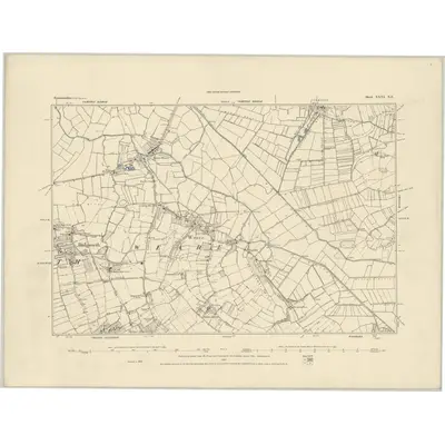 1884 Map of Somerset XXVI.NE, 1885 Print