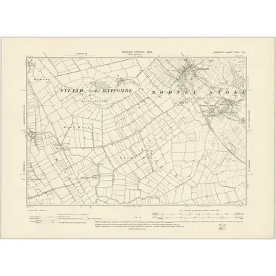 1902 Map of Somerset XXVII.SW, 1904 Print