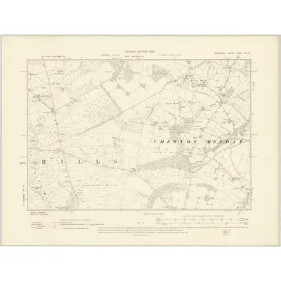 1902 Map of Somerset XXVIII.NW, 1903 Print