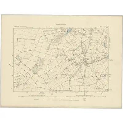 1884 Map of Somerset XXVIII.SE, 1885 Print