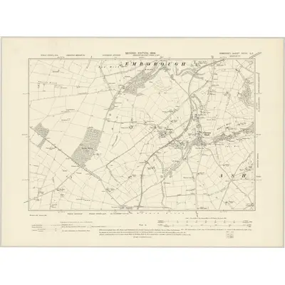 1902 Map of Somerset XXVIII.SE, 1904 Print