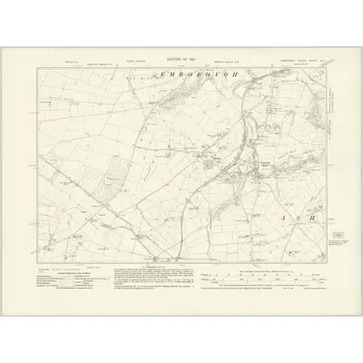 1929 Map of Somerset XXVIII.SE, 1931 Print