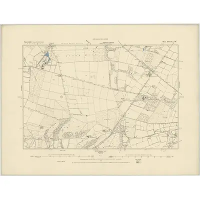 1893 Map of Somerset XXVIII.SW, 1885 Print