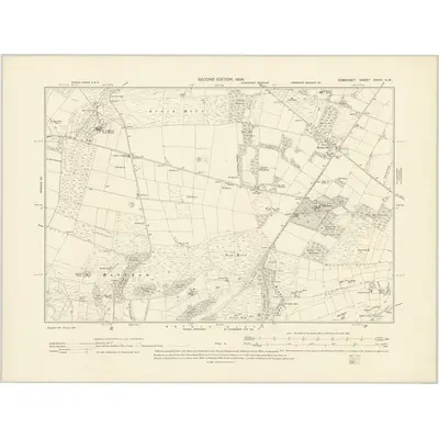 1902 Map of Somerset XXVIII.SW, 1904 Print