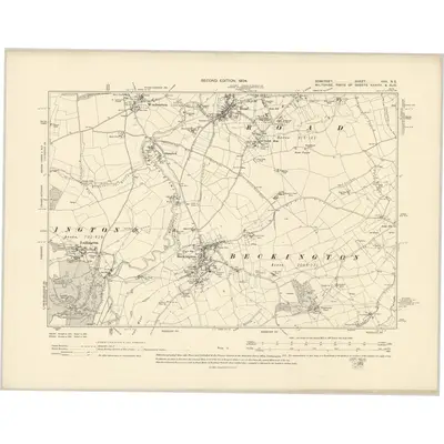 1902 Map of Somerset XXX.NE, 1904 Print